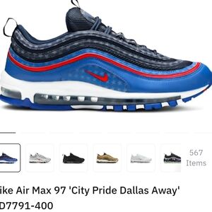 Nike Air Max 97 'City Pride Dallas Away' Blue/Red